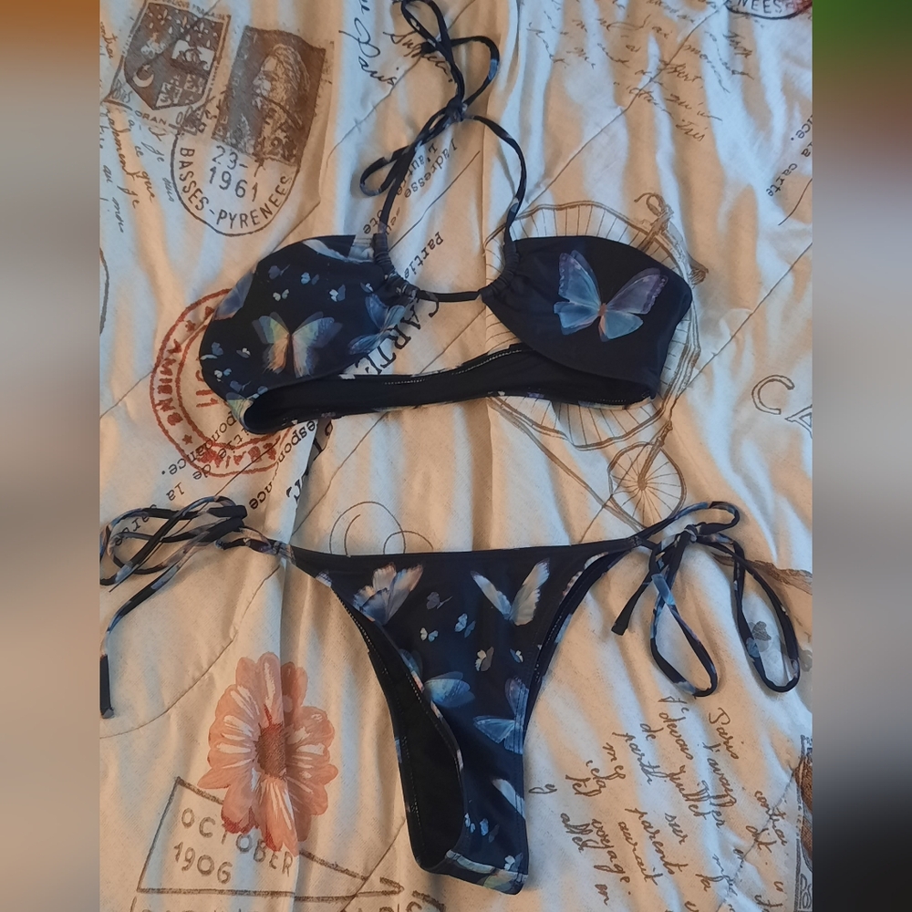 Y2K Whimsigoth Fairy Butterfly Cheeky/Thong Bikini Set